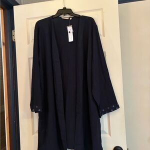 Soft Surroundings Navy Blue Topper 3X